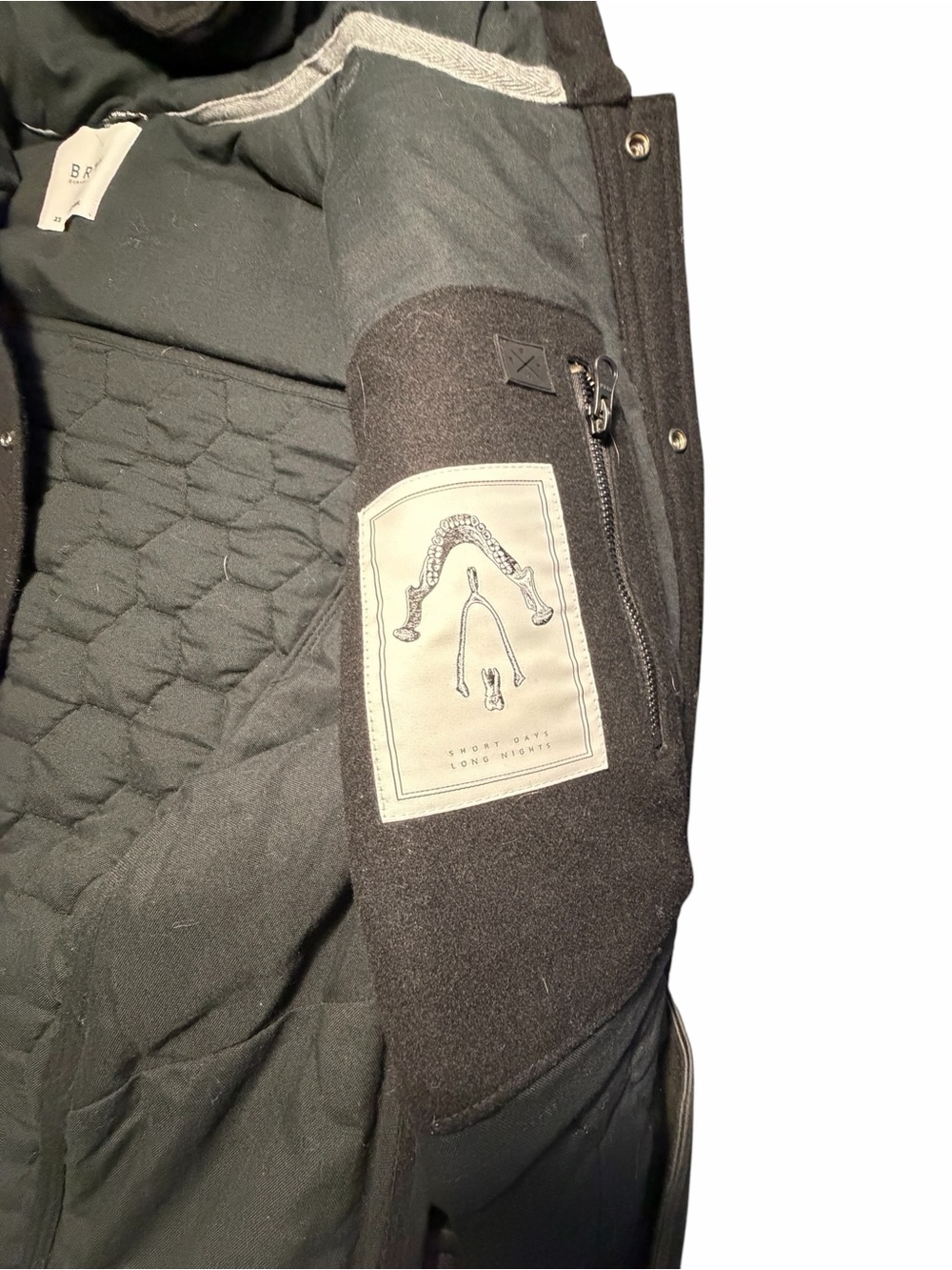 Burton Short Days Long Nights Quilted Hooded Jacket - Black Sz XL - Picture 12 of 13